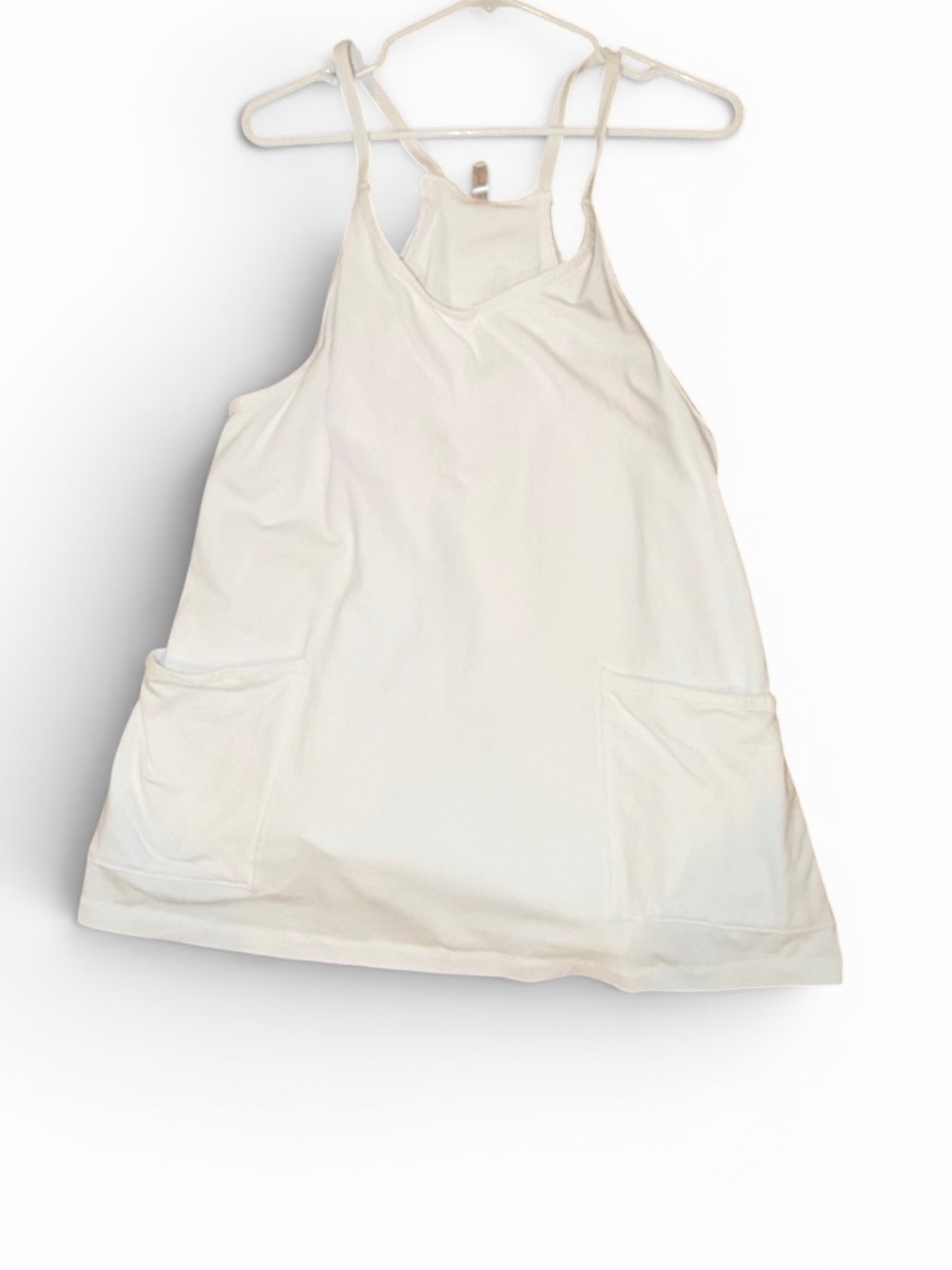 Free People Hot Shot Mini Dress Medium White Athletic Romper Activewear - Picture 3 of 7
